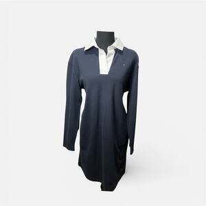 Tommy Hilfiger Navy Collared Long Sleeve Mini Dress | Preppy